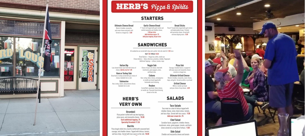 Herb N' Lou's Pizza Menu
